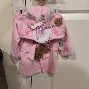New! Pink Unicorn Baby Robe